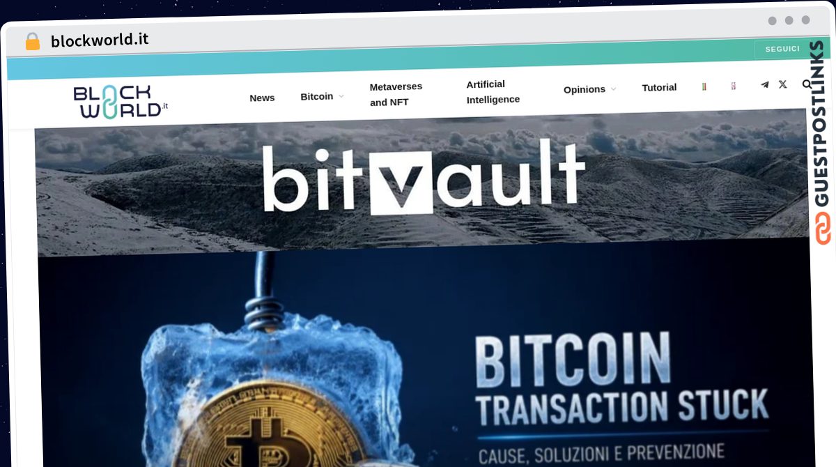 Publish Guest Post on blockworld.it