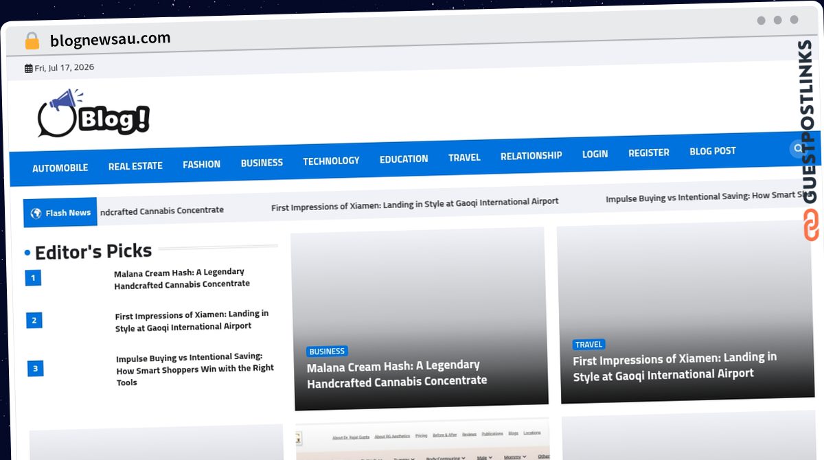 Publish Guest Post on blognewsau.com