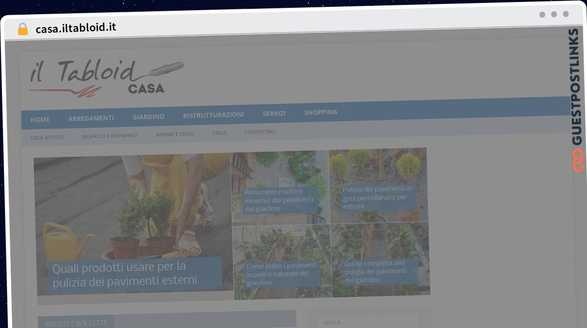 Publish Guest Post on casa.iltabloid.it