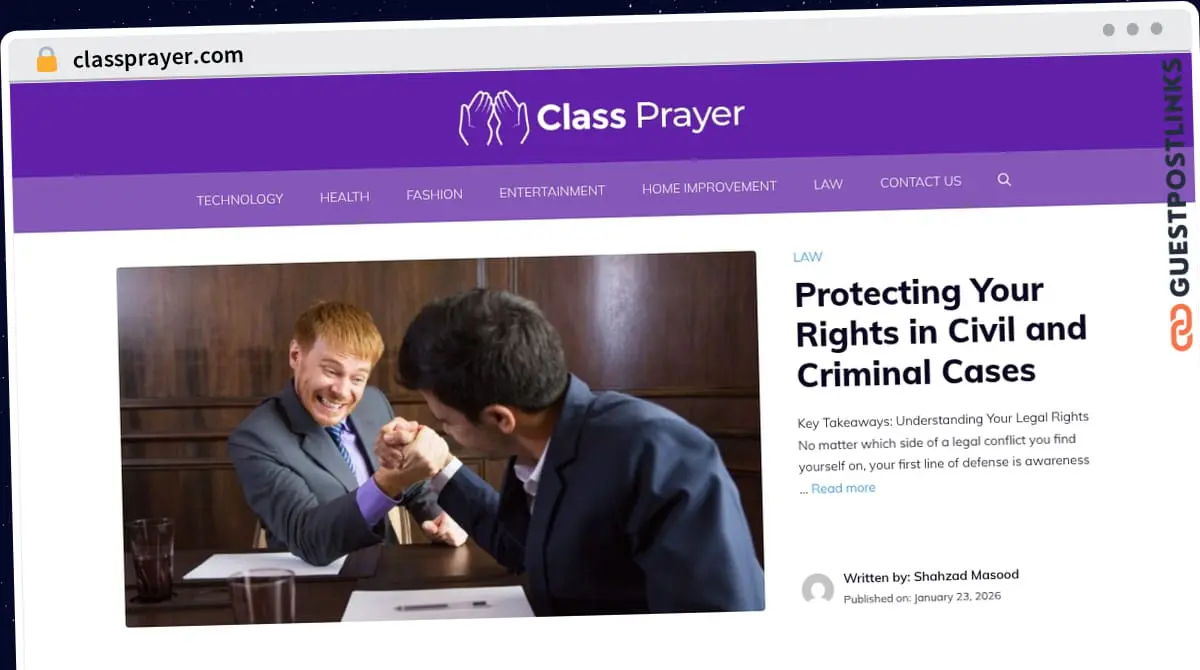 Publish Guest Post on classprayer.com
