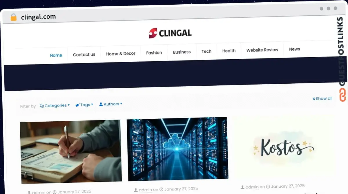 Publish Guest Post on clingal.com