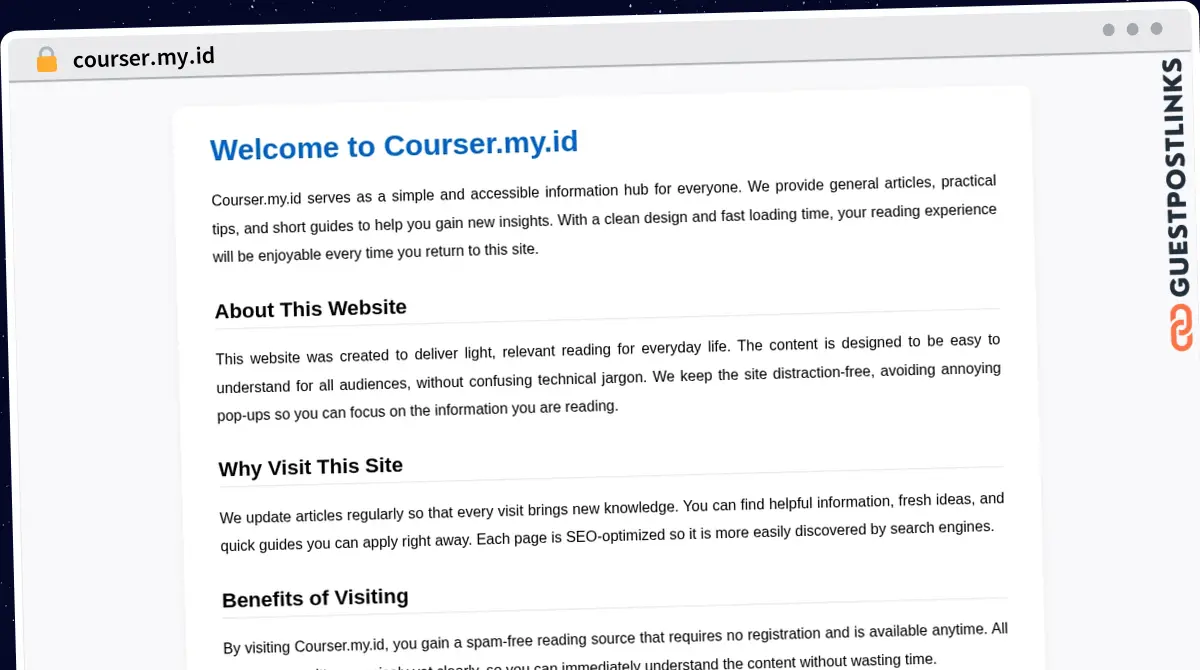Publish Guest Post on courser.my.id
