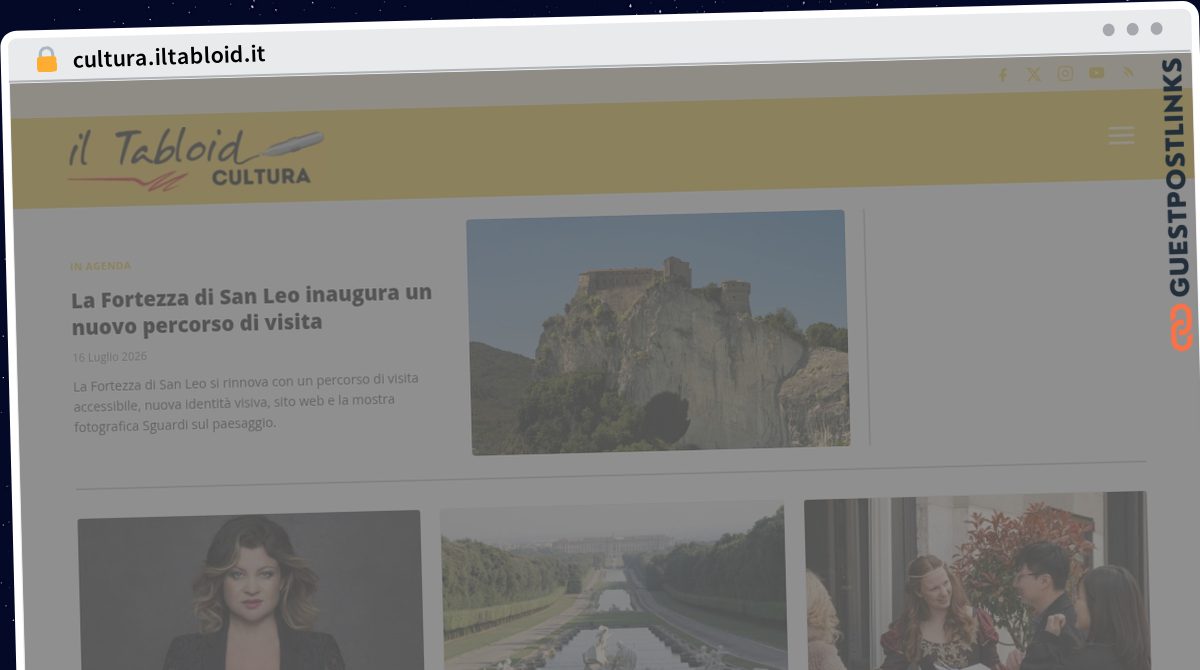 Publish Guest Post on cultura.iltabloid.it