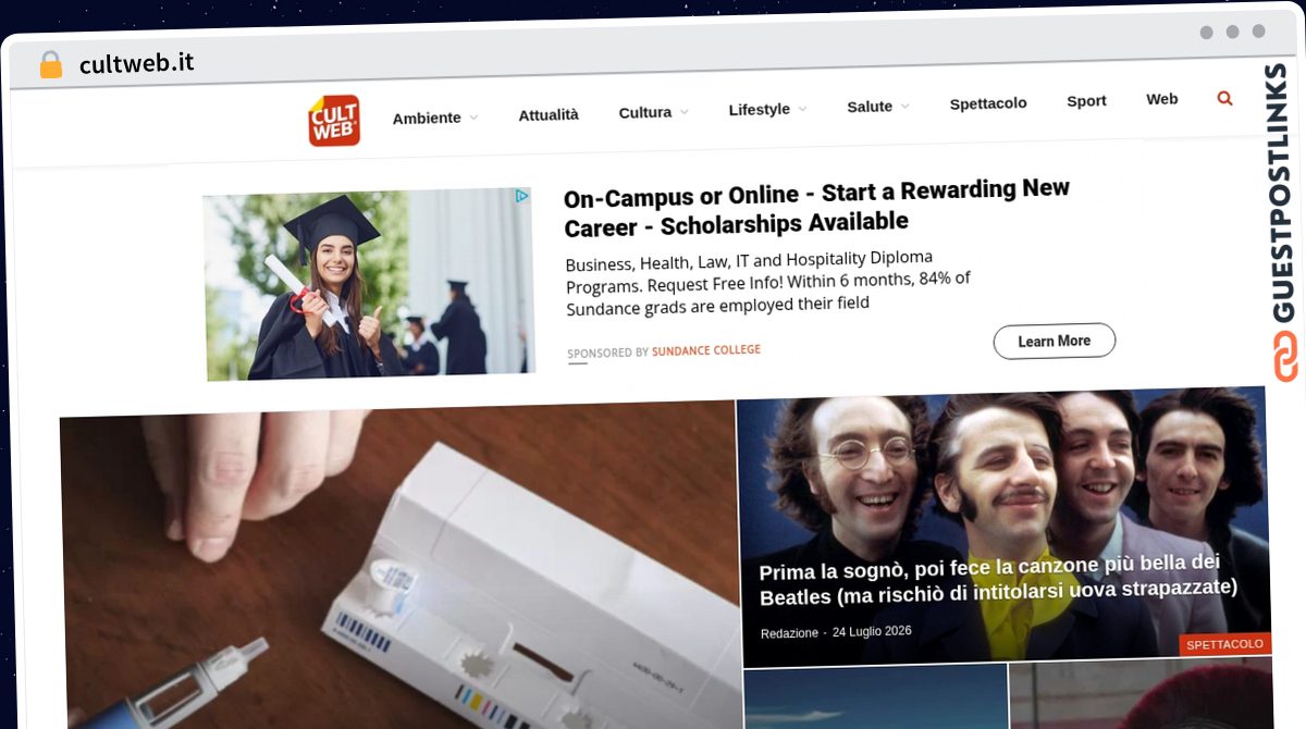 Publish Guest Post on cultweb.it