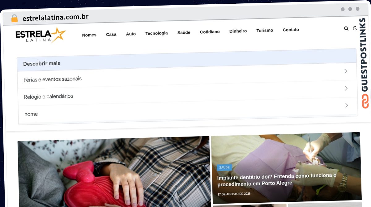 Publish Guest Post on estrelalatina.com.br