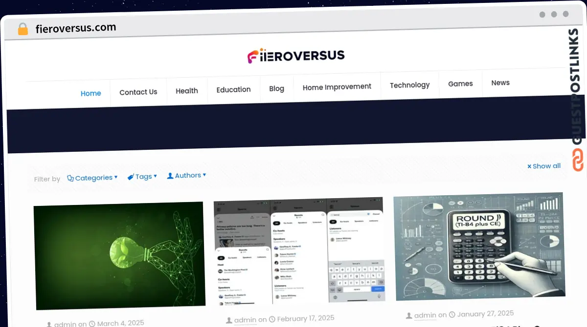 Publish Guest Post on fieroversus.com