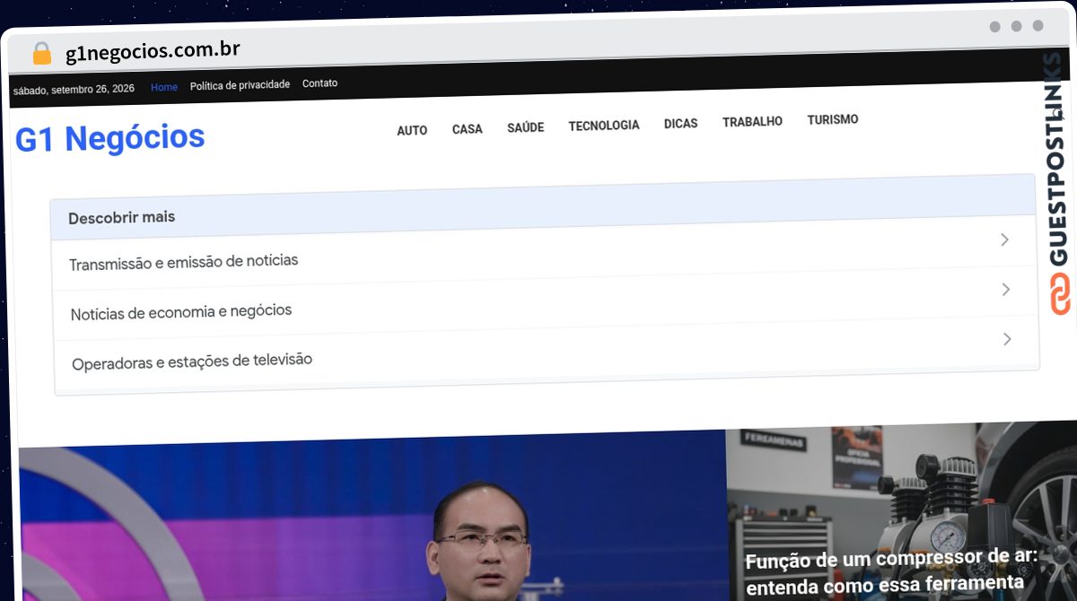 Publish Guest Post on g1negocios.com.br