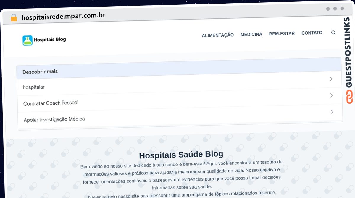 Publish Guest Post on hospitaisredeimpar.com.br