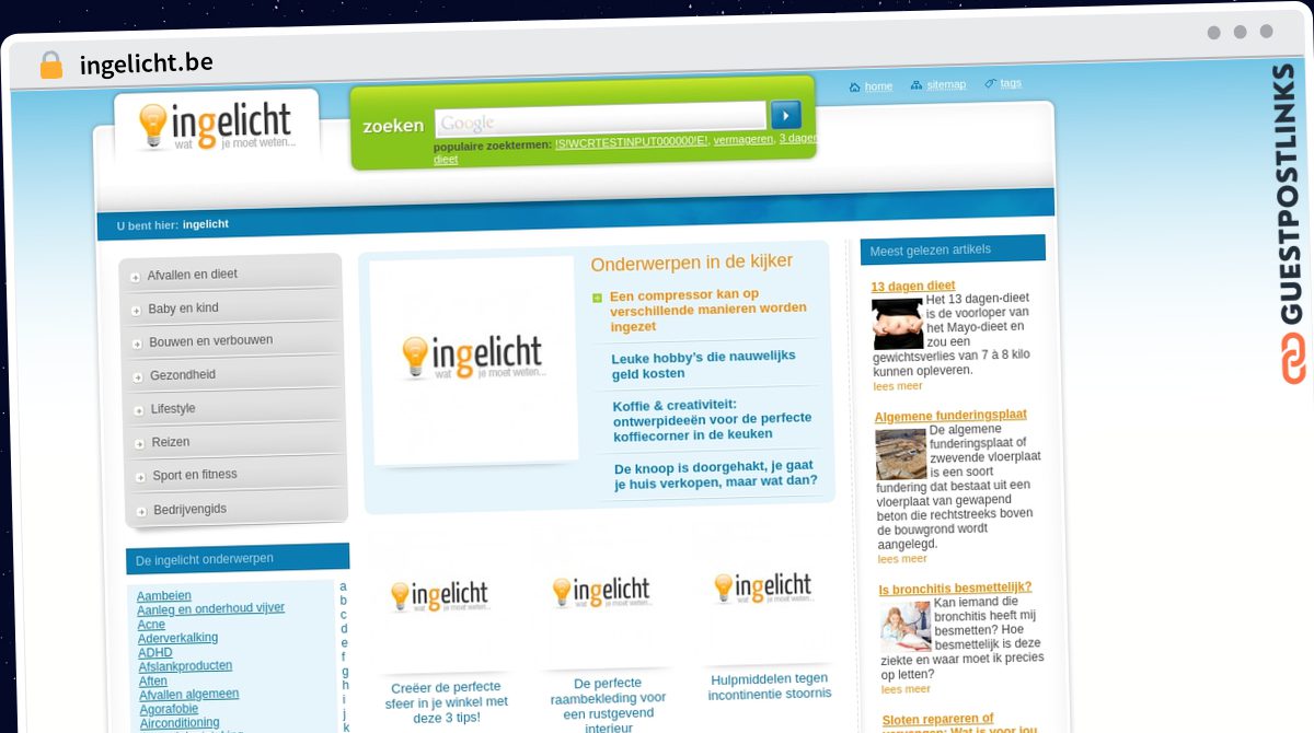 Publish Guest Post on ingelicht.be