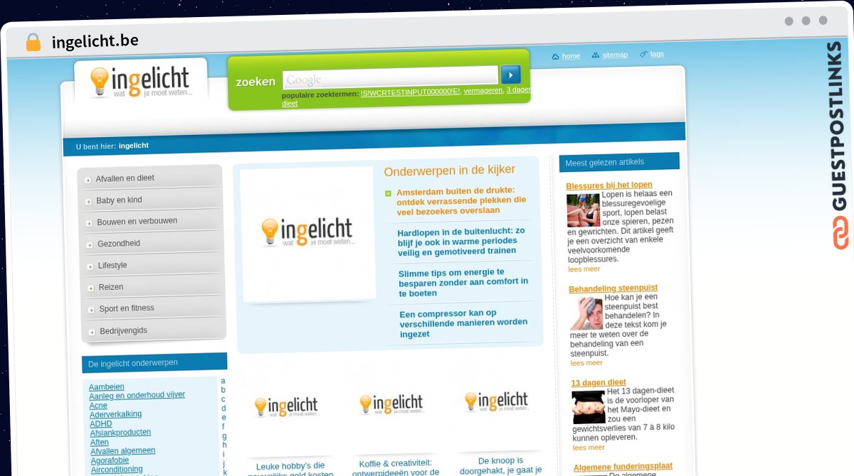 Publish Guest Post on ingelicht.be