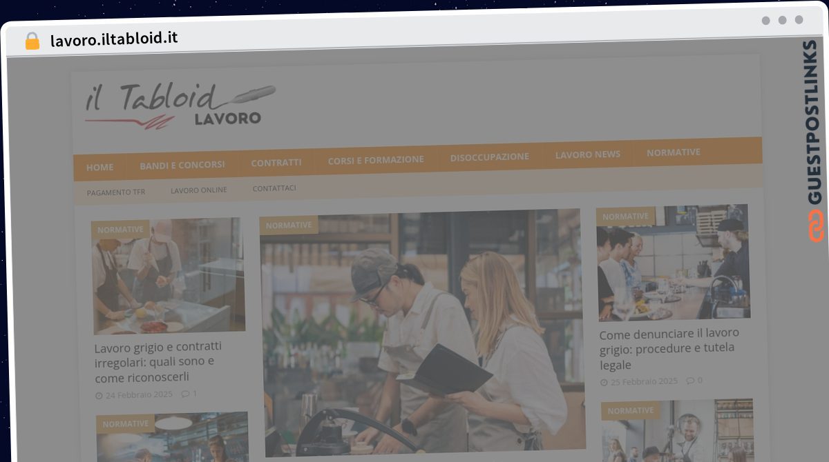 Publish Guest Post on lavoro.iltabloid.it