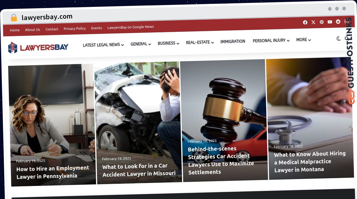 Publish Guest Post on lawyersbay.com