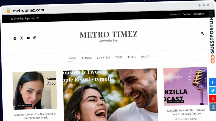 Publish Guest Post on metrotimez.com