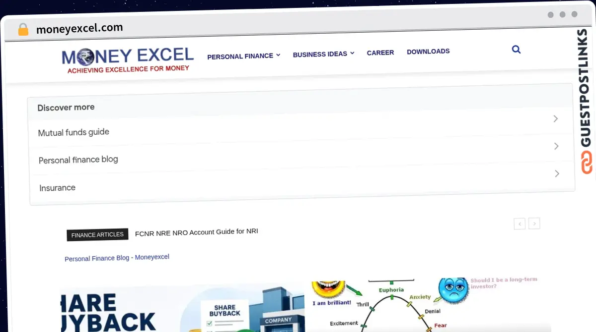 Publish Guest Post on moneyexcel.com