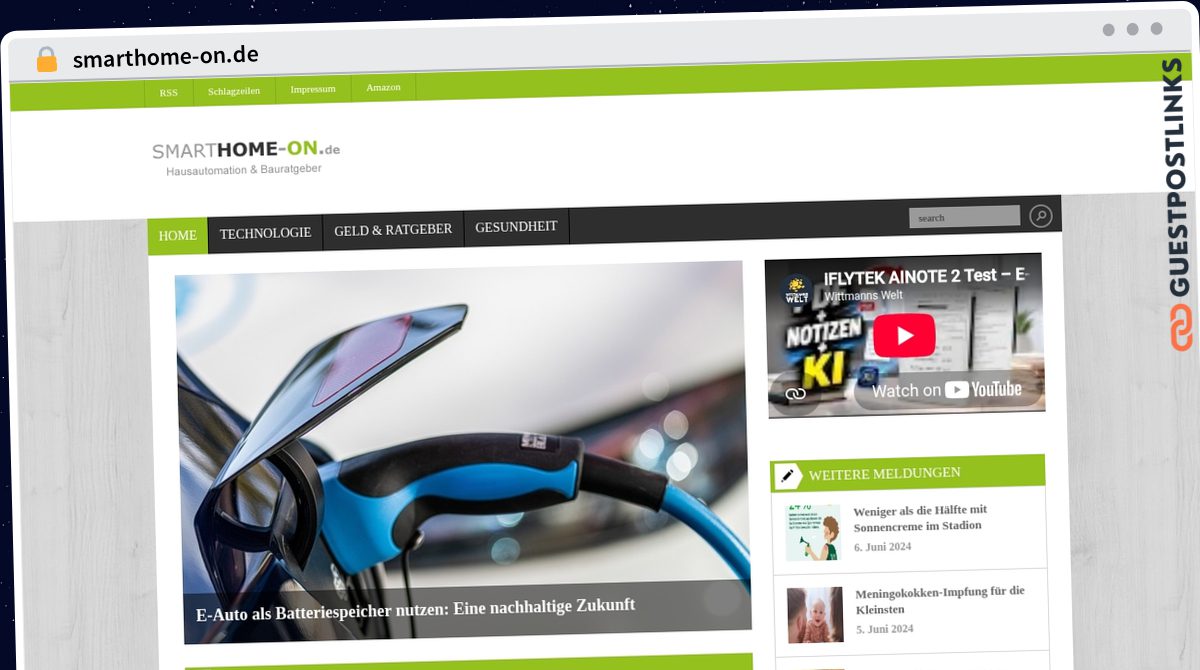 Publish Guest Post on smarthome-on.de