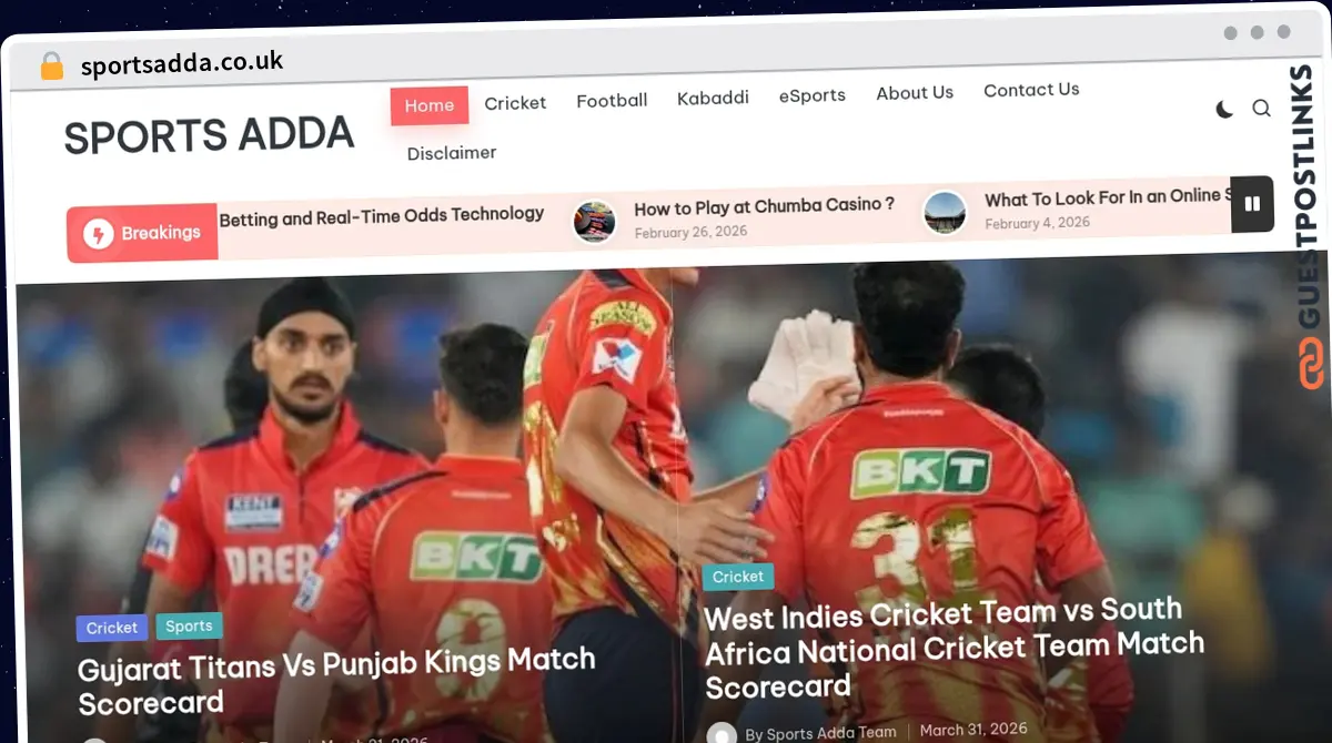 Publish Guest Post on sportsadda.co.uk