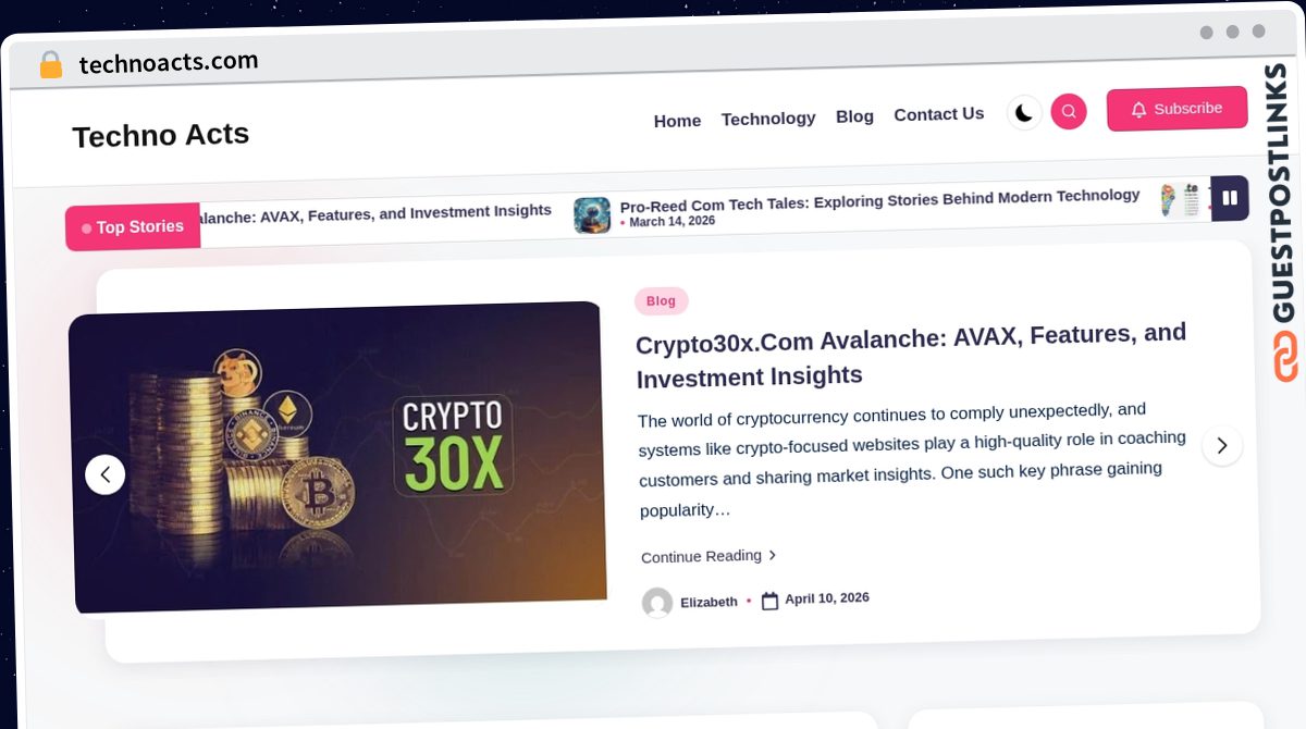 Publish Guest Post on technoacts.com