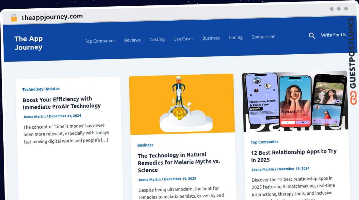 Publish Guest Post on theappjourney.com