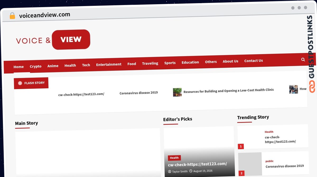 Publish Guest Post on voiceandview.com