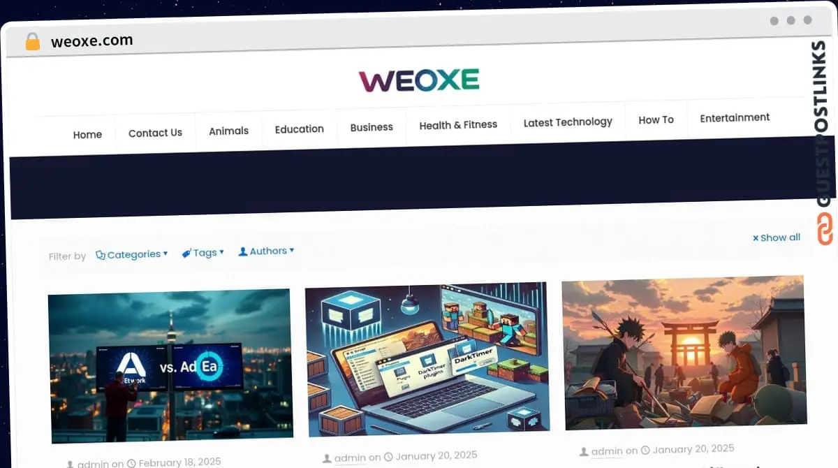 Publish Guest Post on weoxe.com