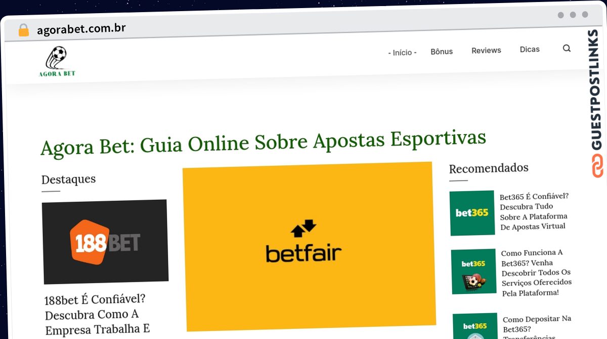 Publish Guest Post on agorabet.com.br