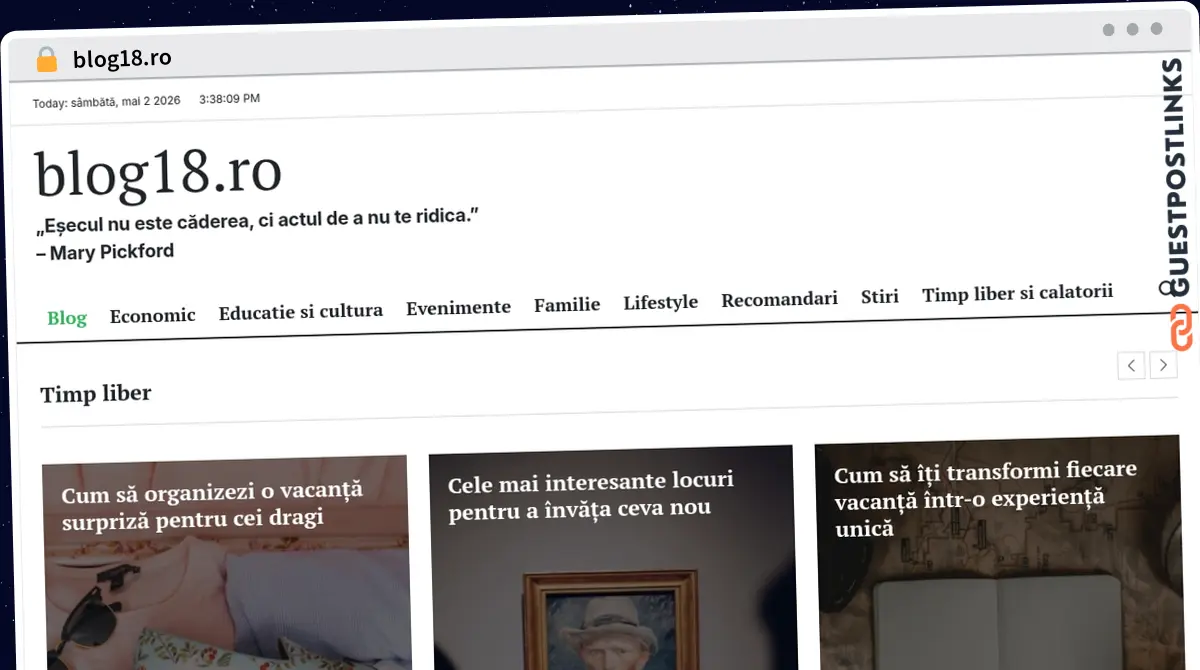 Publish Guest Post on blog18.ro