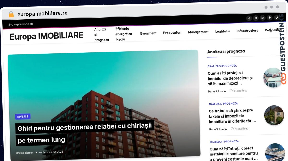 Publish Guest Post on europaimobiliare.ro