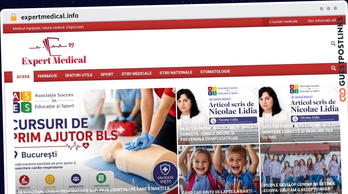 Publish Guest Post on expertmedical.info