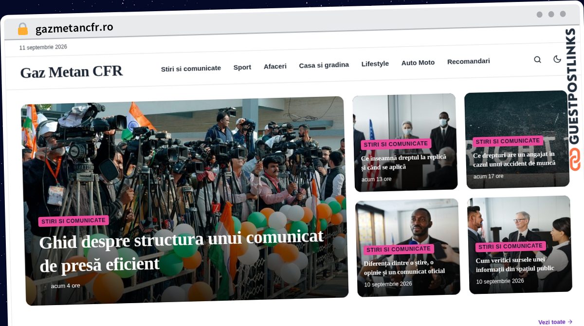 Publish Guest Post on gazmetancfr.ro