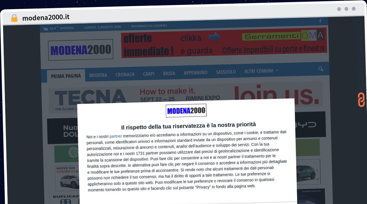 Publish Guest Post on modena2000.it