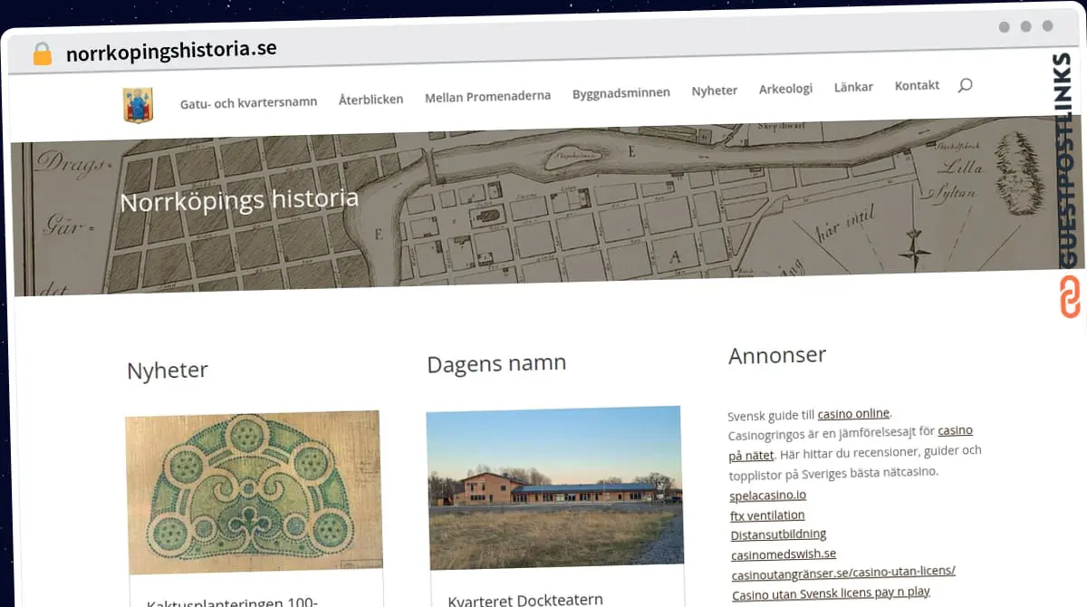 Publish Guest Post on norrkopingshistoria.se