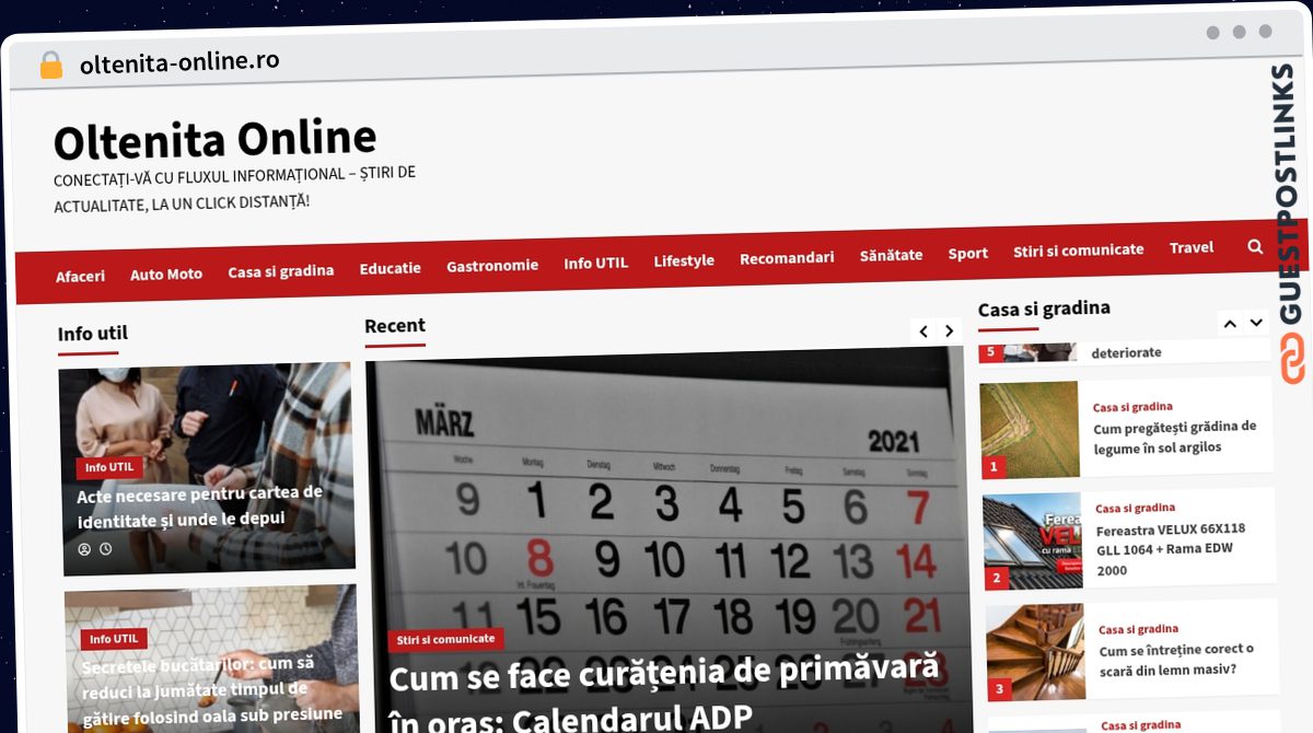 Publish Guest Post on oltenita-online.ro