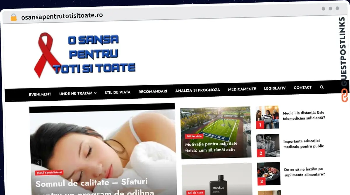 Publish Guest Post on osansapentrutotisitoate.ro