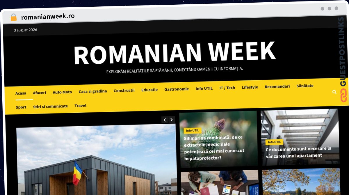 Publish Guest Post on romanianweek.ro