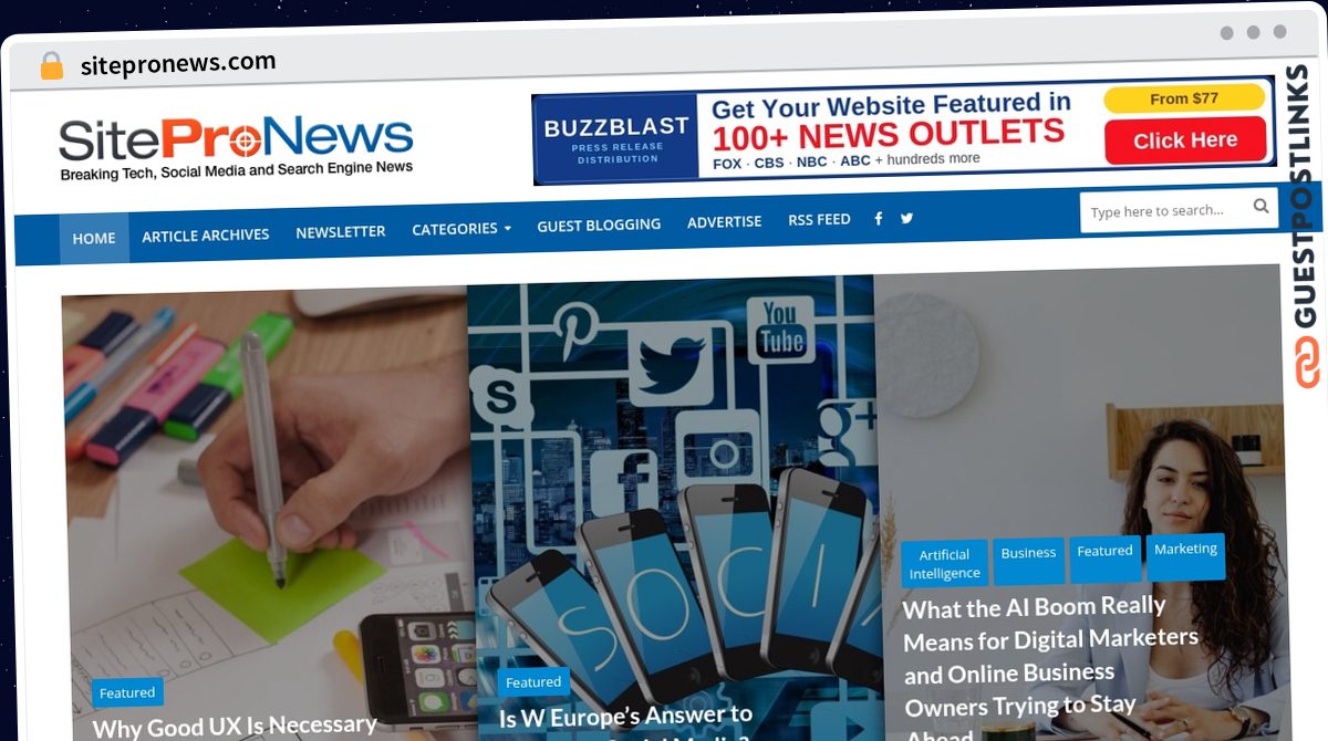 Publish Guest Post on sitepronews.com