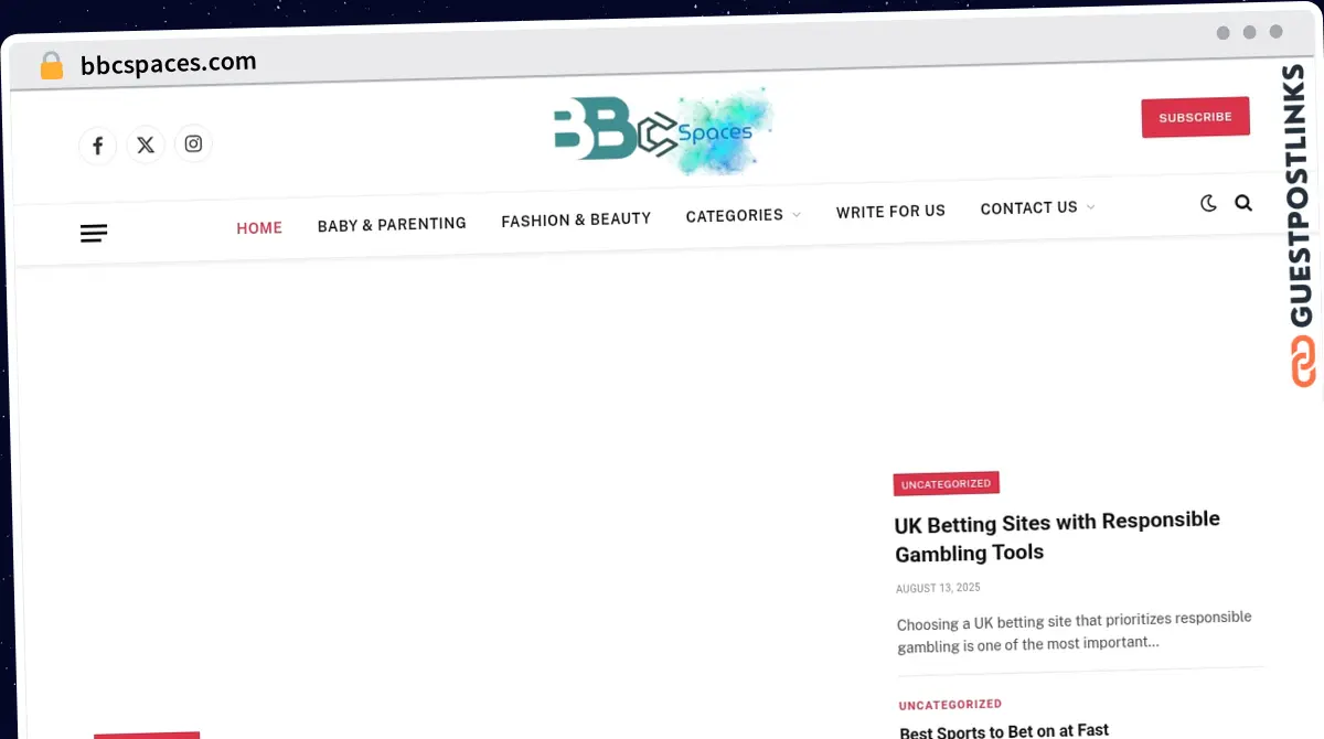 Publish Guest Post on bbcspaces.com