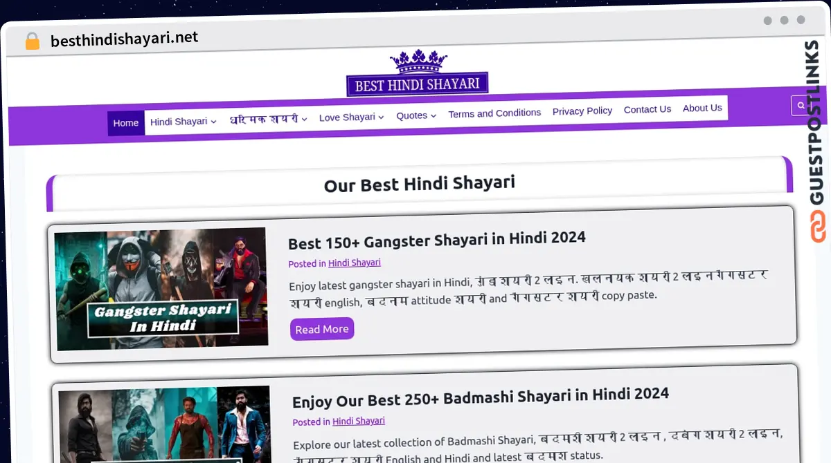 Publish Guest Post on besthindishayari.net