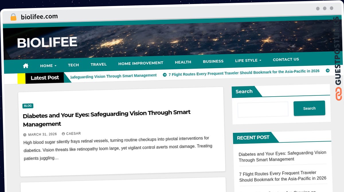Publish Guest Post on biolifee.com
