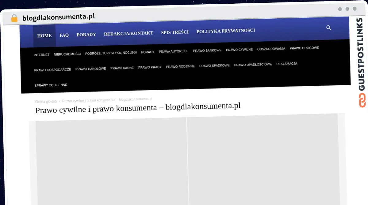 Publish Guest Post on blogdlakonsumenta.pl