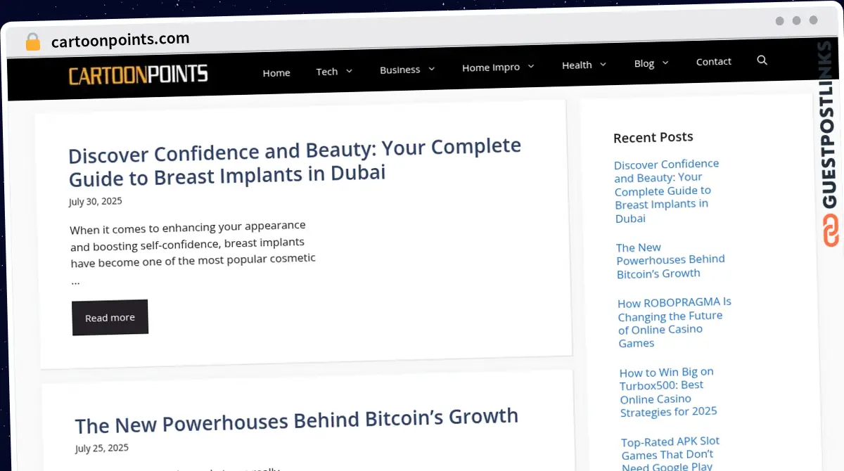 Publish Guest Post on cartoonpoints.com