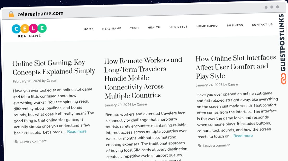 Publish Guest Post on celerealname.com