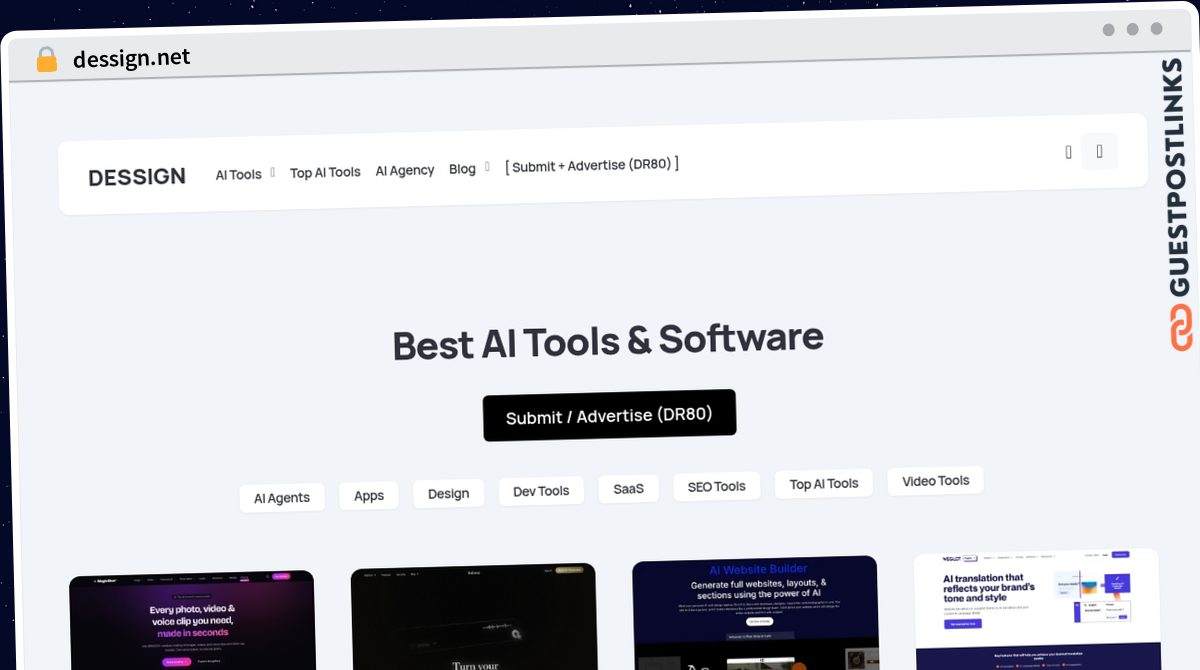 Publish Guest Post on dessign.net