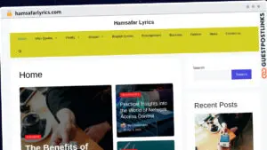 Publish Guest Post on hamsafarlyrics.com