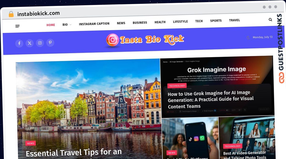 Publish Guest Post on instabiokick.com