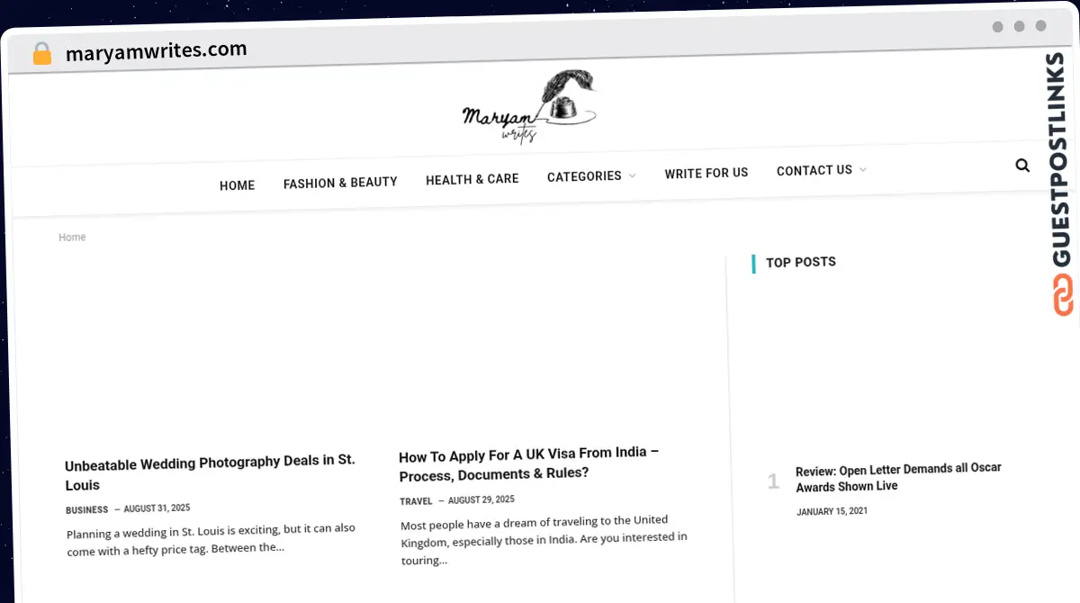 Publish Guest Post on maryamwrites.com