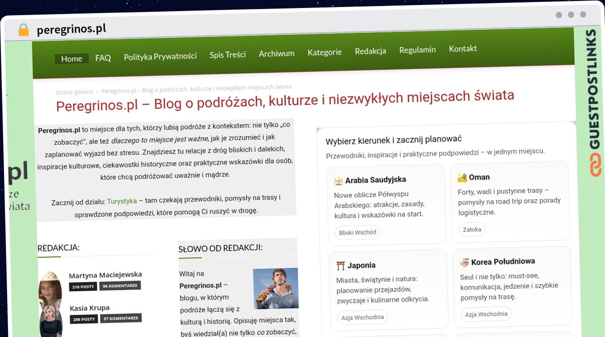 Publish Guest Post on peregrinos.pl