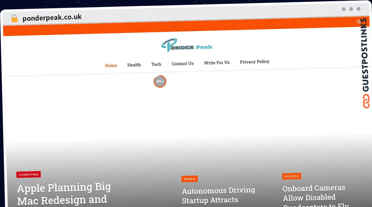 Publish Guest Post on ponderpeak.co.uk