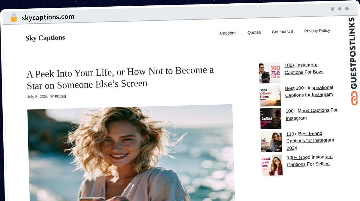 Publish Guest Post on skycaptions.com