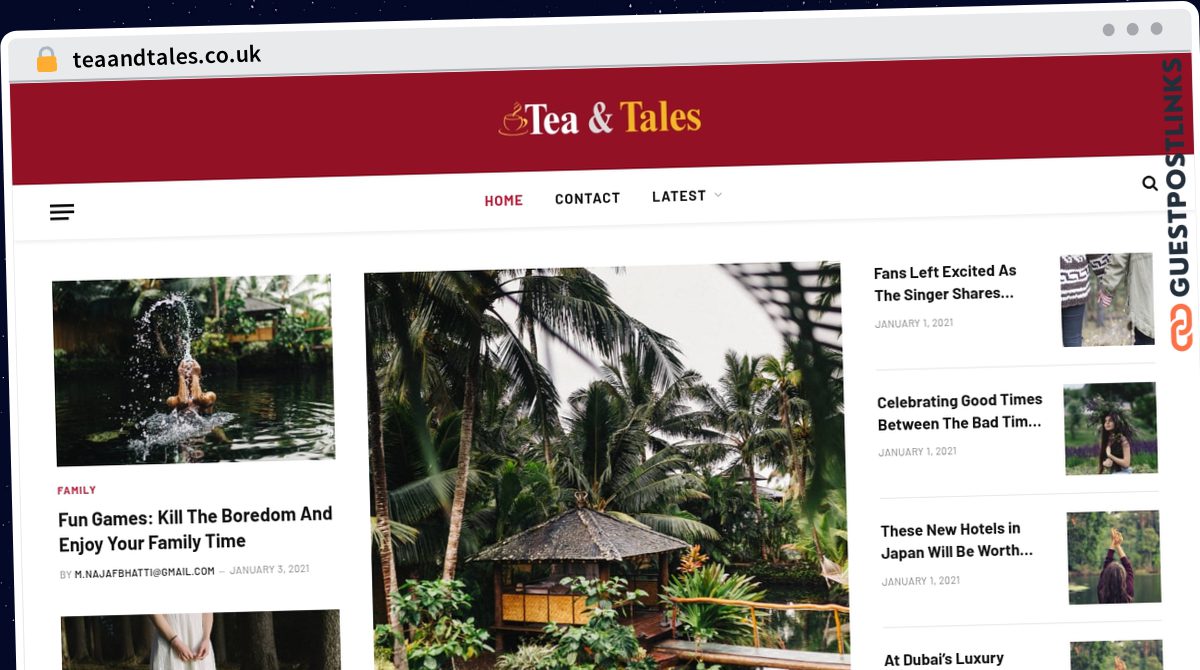 Publish Guest Post on teaandtales.co.uk