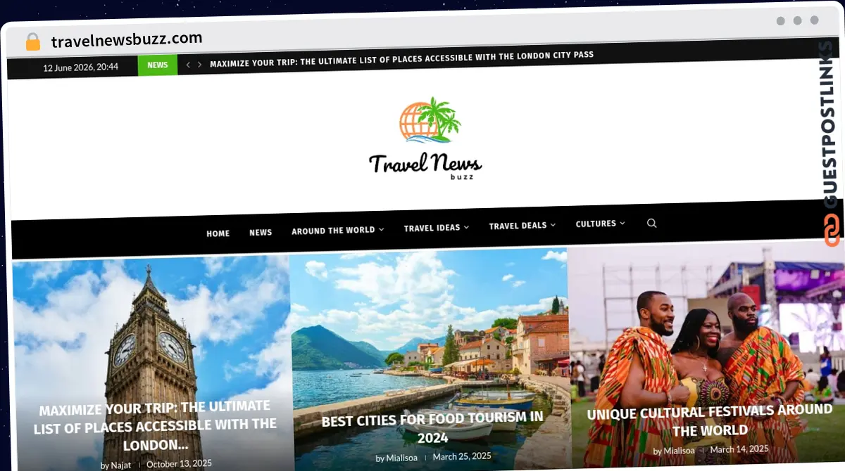 Publish Guest Post on travelnewsbuzz.com